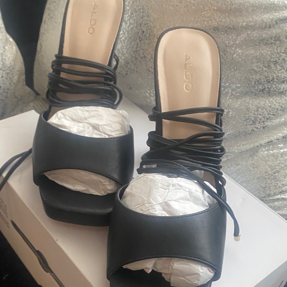 ALDO Black Strappy Women's Heels